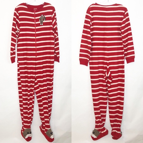 Nick Nora Intimates Sleepwear Nick Nora Striped Sock Monkey
